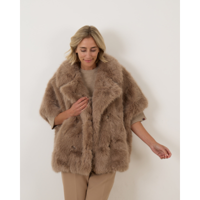 Alter Ego Elin Mantel Faux Fur Taupe