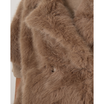 Alter Ego Elin Mantel Faux Fur Taupe