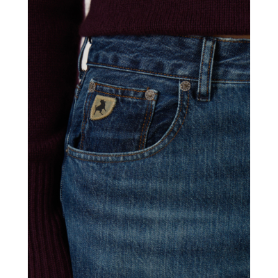Lois Bruna High Waist Barrel Jeans Jackson Blauw L32