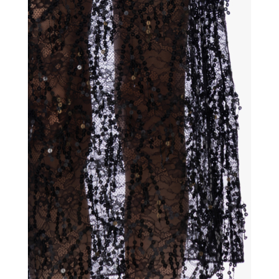 Love Stories Midi Rok Sequine Sheer Zwart