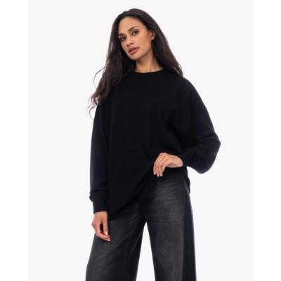 Rijp James Oversized Knit Pullover Black