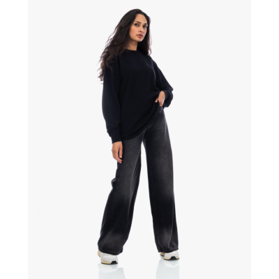 Rijp James Oversized Knit Pullover Black