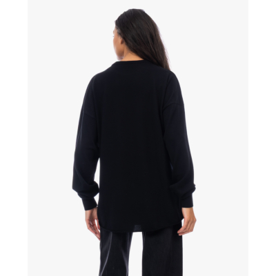 Rijp James Oversized Knit Pullover Black