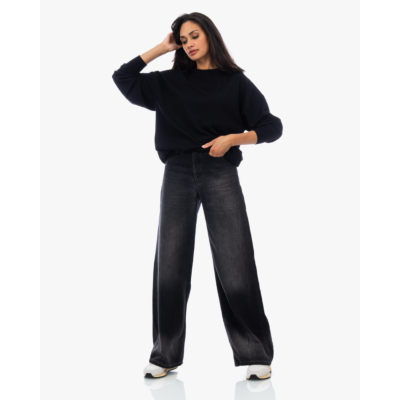 Rijp James Oversized Knit Pullover Black