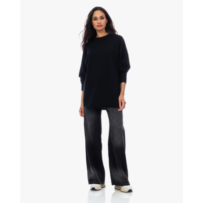 Rijp James Oversized Knit Pullover Black