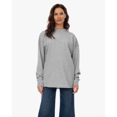 Rijp James Oversized Knit Pullover Grey