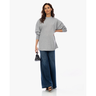 Rijp James Oversized Knit Pullover Grey