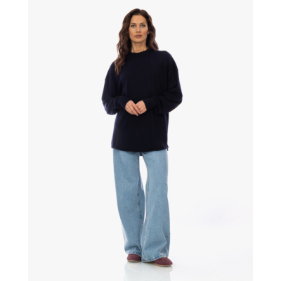 Rijp James Oversized Knit Pullover Navy