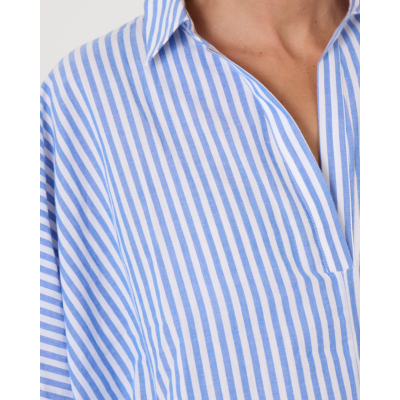 Ame Antwerp Madonna Gestreepte Pullover Blouse Blauw