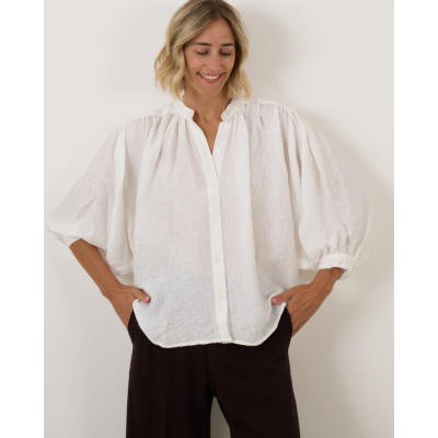 Sea Me Happy Balloon Blouse Wit