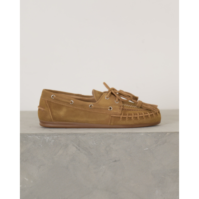 Posa Boat Loafer Fringe Tan
