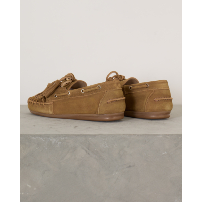 Posa Boat Loafer Fringe Tan
