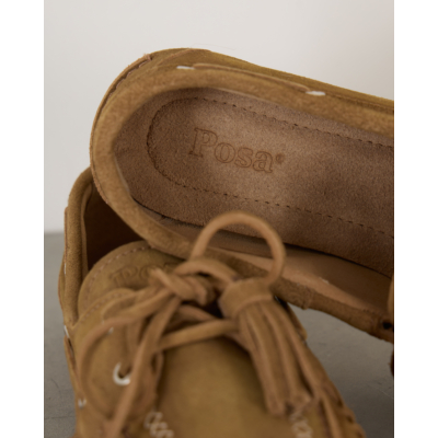 Posa Boat Loafer Fringe Tan