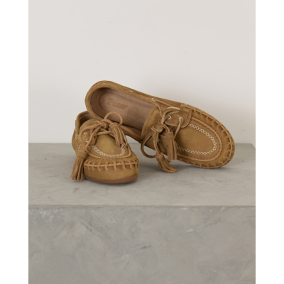 Posa Boat Loafer Fringe Tan