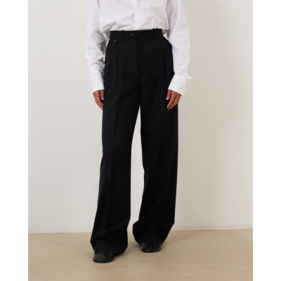 Herman Wide Leg Tall Pantalon Black
