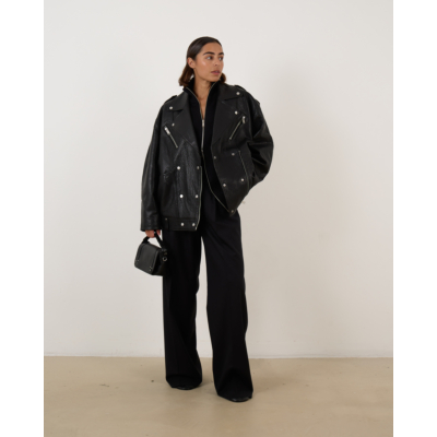 Herman Wide Leg Tall Pantalon Black