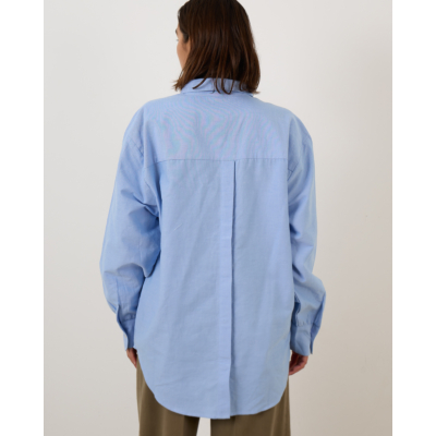 Ame Antwerp Madeline Oxford Blouse Lichtblauw