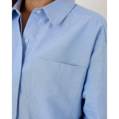 Ame Antwerp Madeline Oxford Blouse Lichtblauw