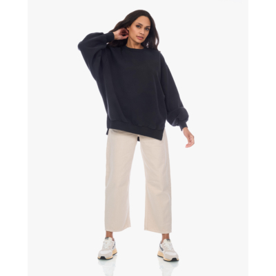 Ame Antwerp Ulla Oversized Crewneck Sweater Zwart