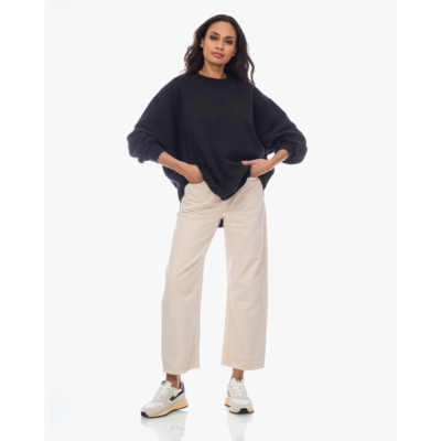 Ame Antwerp Ulla Oversized Crewneck Sweater Zwart