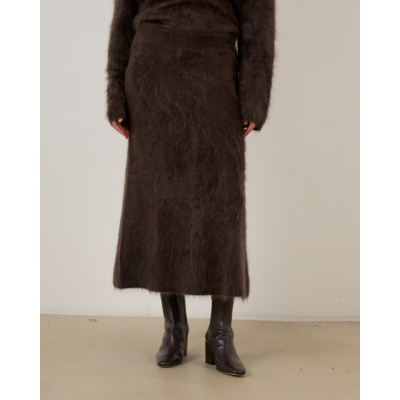 Lisa Yang Rok midi wijd wood brushed