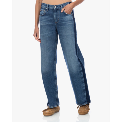 Citizens of Humanity Liro Straight Tuxedo Stripe Jeans Blue