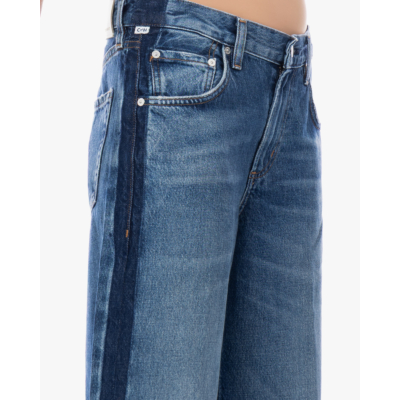 Citizens of Humanity Liro Straight Tuxedo Stripe Jeans Blue