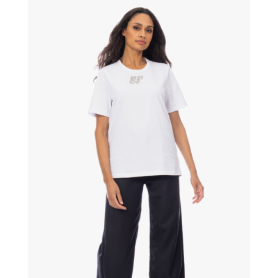 Baum und Pferdgarten Jawo T-shirt met Rhinestone Logo Wit