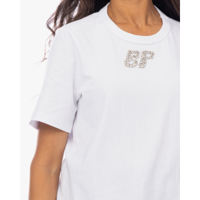Baum und Pferdgarten Jawo T-shirt met Rhinestone Logo Wit