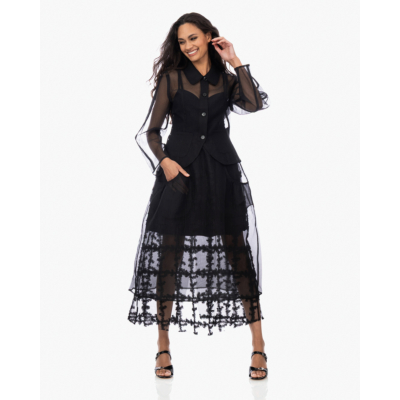 Baum und Pferdgarten Belottie Transparante Blouse Zwart