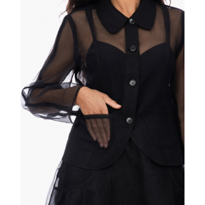 Baum und Pferdgarten Belottie Transparante Blouse Zwart