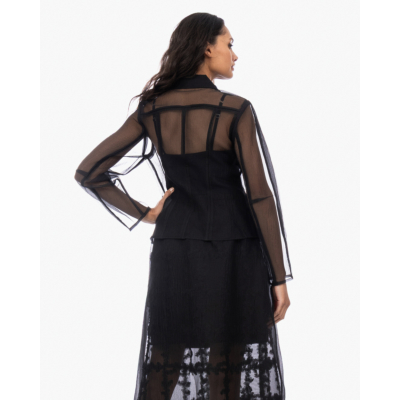 Baum und Pferdgarten Belottie Transparante Blouse Zwart