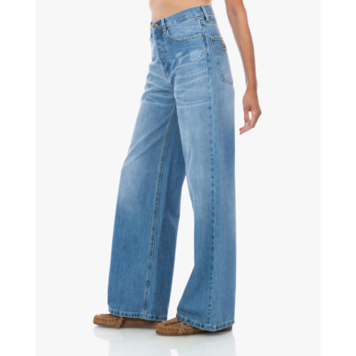 Lois Skater Loose Wide Leg Jeans Blauw L32