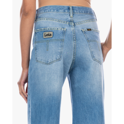 Lois Skater Loose Wide Leg Jeans Blauw L32