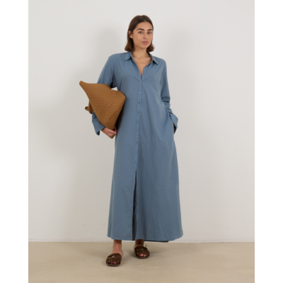 Xírena Boden Maxi Jurk met Knopen Blauw