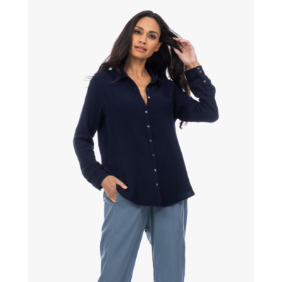 Xírena Scout Shirt Blouse Navy