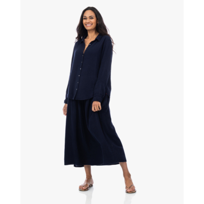 Xírena Scout Shirt Blouse Navy