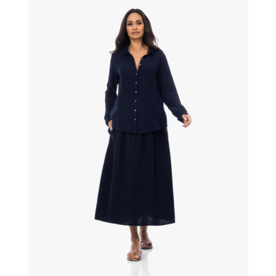 Xírena Irene Flowy Midi Rok Navy