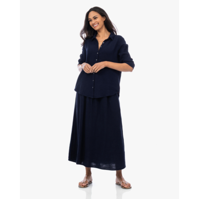Xírena Irene Flowy Midi Rok Navy