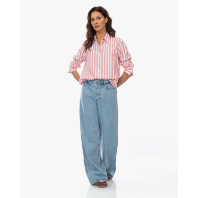 Xírena Monroe Blouse Gestreept Roze