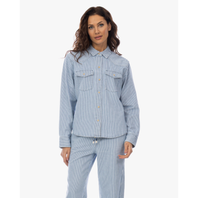 Xírena Byron Gestreepte Blouse Blauw