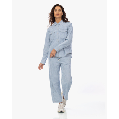 Xírena Byron Gestreepte Blouse Blauw
