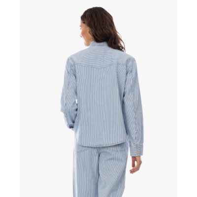 Xírena Byron Gestreepte Blouse Blauw