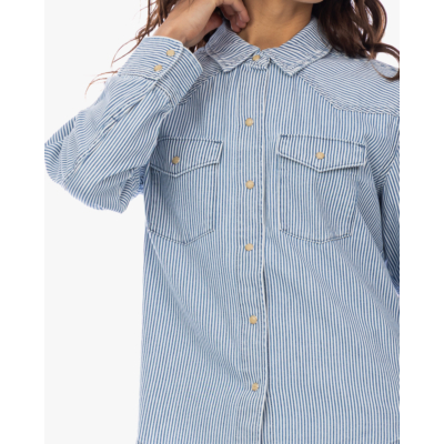 Xírena Byron Gestreepte Blouse Blauw