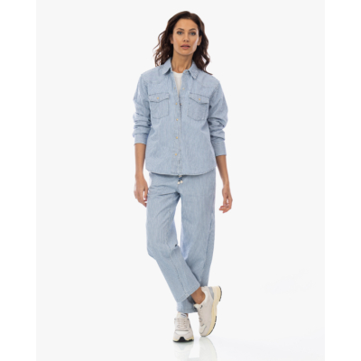Xírena Byron Gestreepte Blouse Blauw