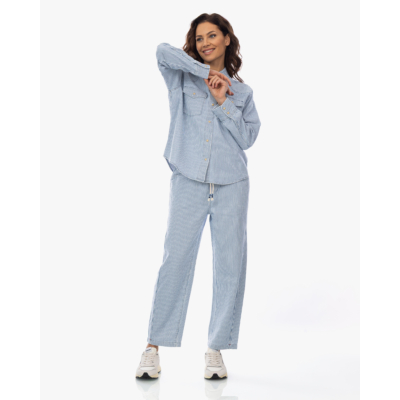 Xírena Baxter Gestreepte Pull-on Broek Blauw