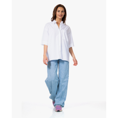 Drykorn Velmira Katoenen Blouse Wit