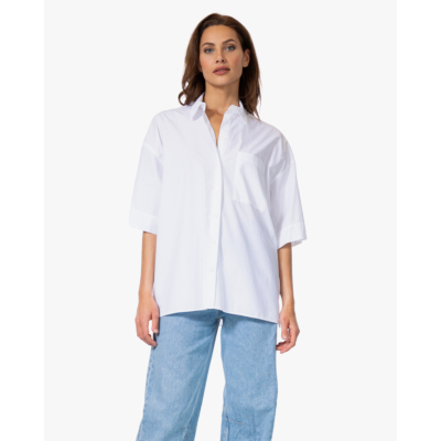 Drykorn Velmira Katoenen Blouse Wit