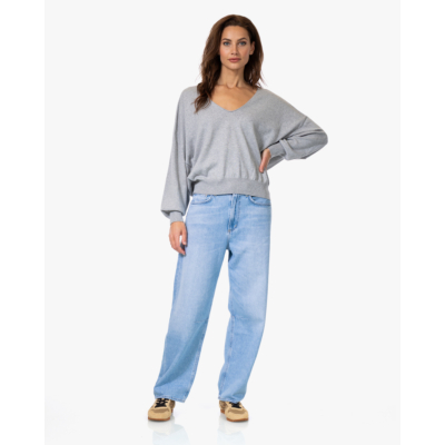 Drykorn Risory Pullover Lange Mouwen en Ronde Hals Grijs