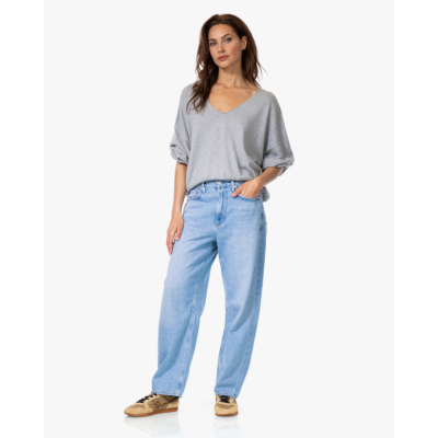 Drykorn Risory Pullover Lange Mouwen en Ronde Hals Grijs